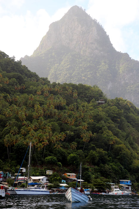 St. Lucia_Pitons vom Boot aus