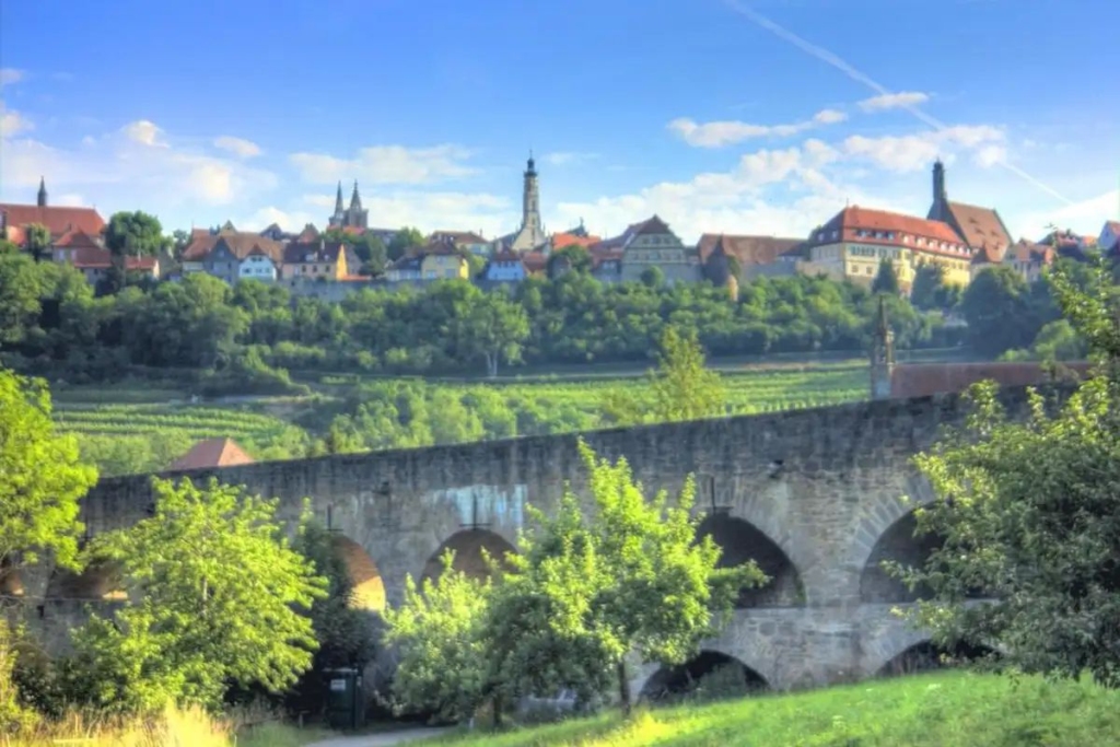 The Tauber Valley And Double Bridge -where to stay in rothenburg ob der tauber